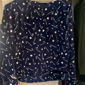 Long sleeved star and candy cane shirt